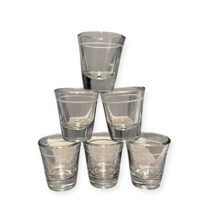 New Set of 6 Starbucks Barista Espresso Shot Glasses 1.5‎ oz Anchor Hocking